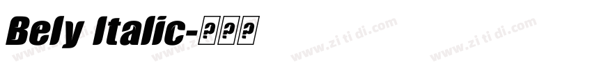 Bely Italic字体转换